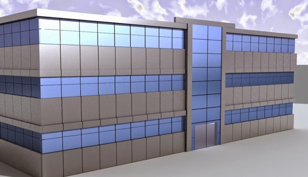 مشروع كلادينج لمبنى مكتبي